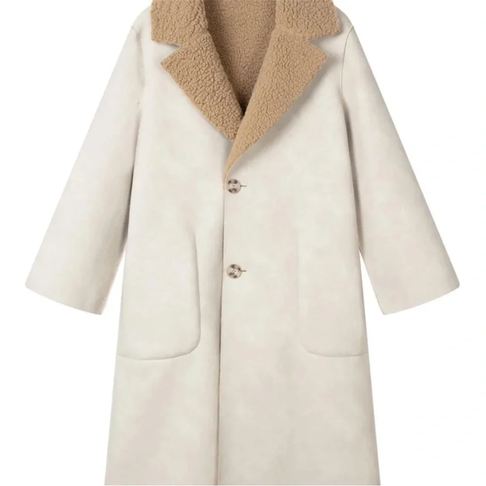 LAST DAY -- Petite Studio NYC Sienna Reversible Coat in Camel and Ivory BNWT - Picture 5 of 9